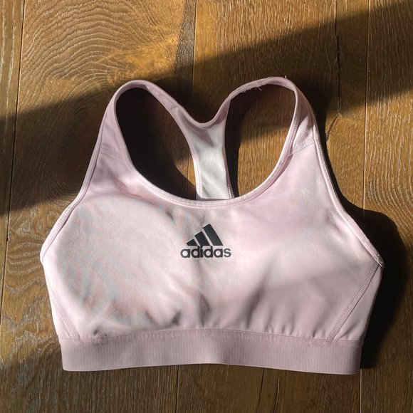 Adidas Alphaskin Padded Pink Sports Bra - Picture 1 of 4